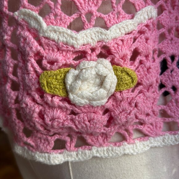 Vintage Betsey Johnson New York Crochet Cardigan - Picture 7 of 11